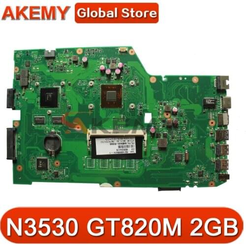 AK X751MD With N3530 CPU GeForce GT820M 2GB mainboard For ASUS K751M X751MD X751MJ A751M R752M laptop motherboard 100% Tested