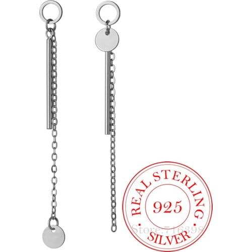 Asymmetry Round Drop Earrings For Women Girl 925 Sterling Silver Wedding Earrings boucle d'oreille Jewelry Pendientes