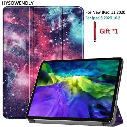 For iPad 8 2020 Case 10.2 Inch 7th Generation Auto Smart Folding Tablet Leather Fundas For New iPad Pro 11 Cases 2018 2020 Cover