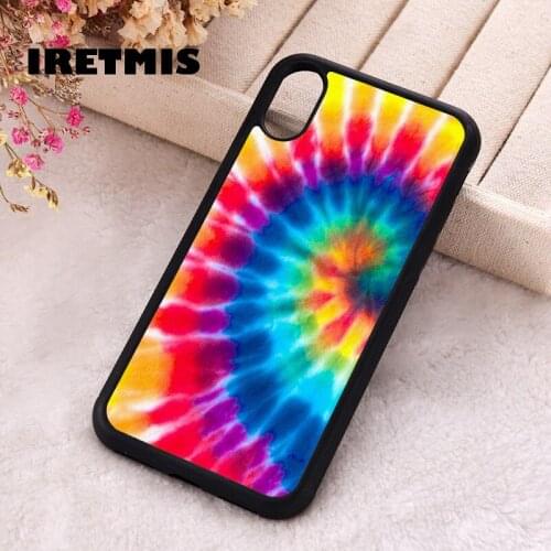 Iretmis 5 5S SE 2020 phone cover cases for iphone 6 6S 7 8 Plus X Xs Max XR 11 12 Mini Pro Soft Silicone TPU Tie Dye