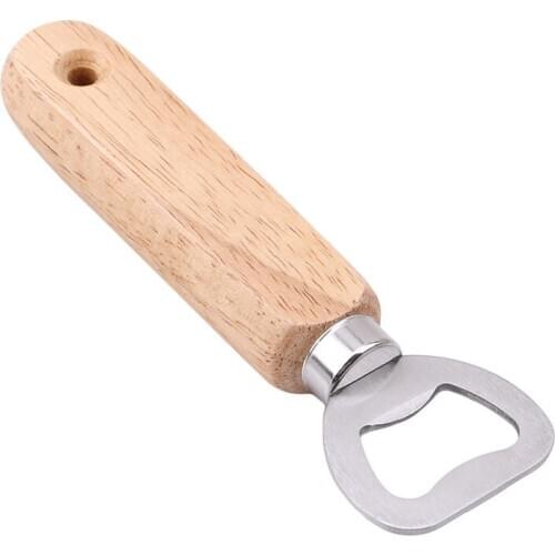 Wood Handheld Bartender Bottle Opener Wine Beer Soda Glass Cap Bottle Opener Kitchen Bar Tools Bottle Opener
