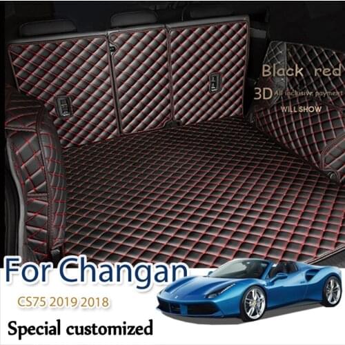 For Changan CS75 2019 2018 Car Trunk Mats Carpets Cargo Rear Boot Liner Rugs Cover Interior Accessories Protect Auto Styling