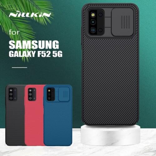 For Samsung Galaxy F52 5G Case Nillkin CamShield Slide Camera Case Slim PC Frosted Shield Textured Cover for Samsung F52 5G Case
