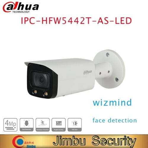 Dahua 4MP IP Camera IPC-HFW5442T-AS-LED WDR Bullet WizMind Network Camera Face Detection Perimeter Protection People Counting