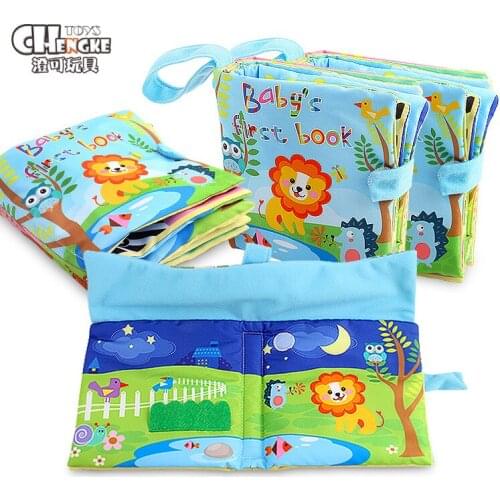 Infant Baby Early Education Palm Book Cloth Book English Number Multiple Cognitive Magic Buckle Baby Toy
