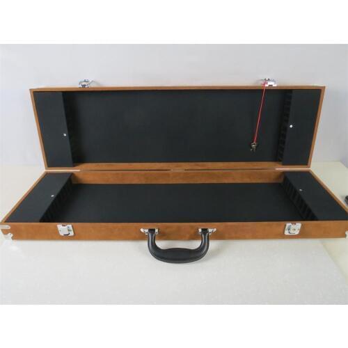 Brown violin bow case for 24 bow holders.waterproof cloth