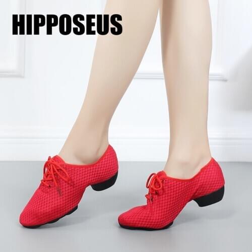 Hipposeus Unisex Sneakers Dance Shoes Ballroom Latin Shoes For Women Ladies Girls Jazz Tango Dancing Shoe Salsa Practise Shoes