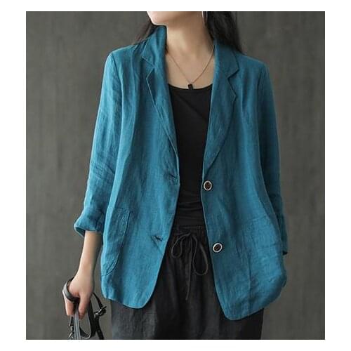 LANJING Women's Linen Blazers