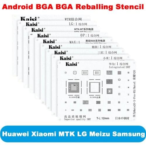 BGA Reballing Stencil Kit Set IC Power Chip For HUAWEI XIAOMI OPPO Meizu LG Samsung MTK High Quality Solder Template