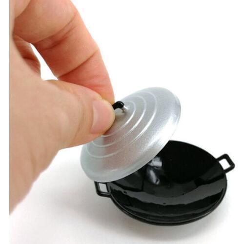 New Kitchen Cookware Accessories DIY Dollhouse Cooking Pan Pot For 1/12 Dollhouse Miniature Kids Toys Gifts Presents