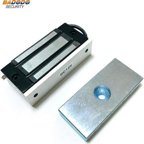 DC12V 24V Single Door Electromagnetic Magnetic Lock 60Kg/100Lbs Holding Force For Frameless Glass Door
