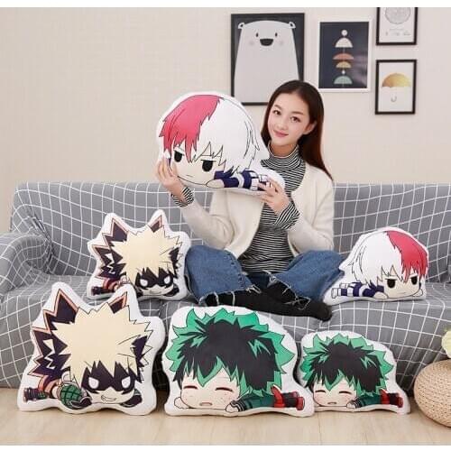 Anime My Hero Academia Shaped Pillow Midoriya Izuku Bakugou Katsuki Todoroki Shouto Manga Cushion Stuffed Plush Doll Toys Gift