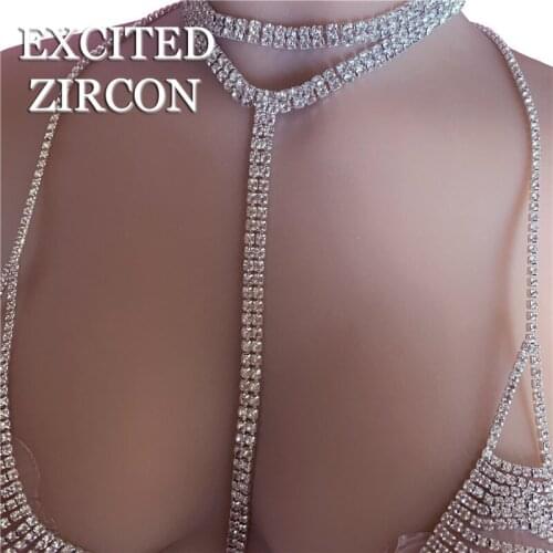 Simple Exquisite Rhinestone Long Necklace Luxury Crystal Jewelry Fashion Sexy Womens Charming Party Casual Necklace