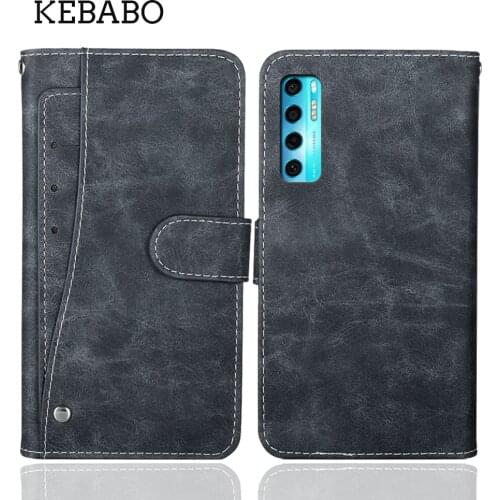 Luxury Wallet TCL 20 Pro 5G Case 6.67" Vintage Flip Leather Business Protective Cover For TCL 20 Pro 5G Case With Card Slots