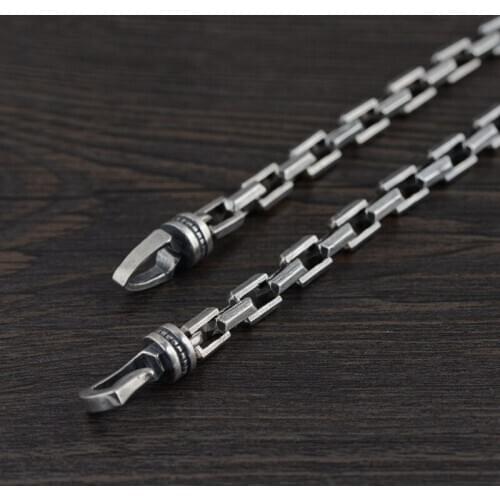 S925 Silver Chain Wholesale Chain To Do The Old mens Thick Section Of single-chain Necklace Pendant Silver Necklace