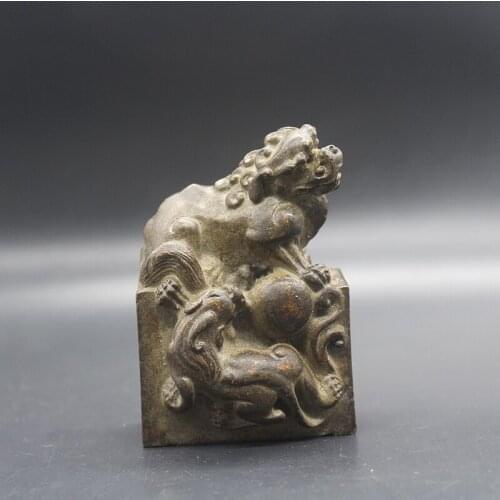 Old fashioned Seal, Double lion seals, Exquisite handicrafts and ornaments