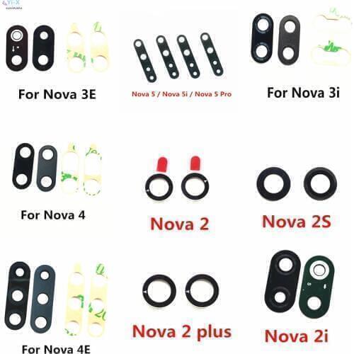 50pcs/lot Rear back main camera glass lens for Huawei Nova 2 2S 2i 3 3E 3i 4 4E 5 5i lite plus pro