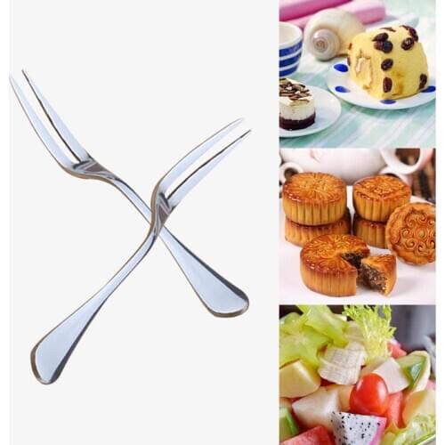 5Pcs/Pack 13cm*1cm Stainless Steel Fruit Fork Cake Dessert Mini Watermelon Fork Western Food Small Fork