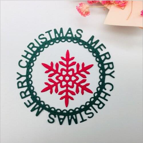 Die Cut Metal Cutting die Merry Christmas Circle Scrapbook Paper Craft Handmade Card Punch Art Cutter Die Cut