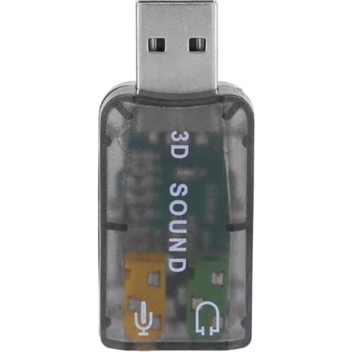 USB Drive-free Sound Card Audio Adapter 5.1 Channel USB To 3.5 Mm Microphone Speaker Headphone Jack Suitable For Laptop Adapter