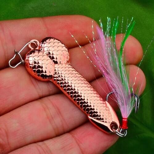1PC 3g 7g 11g 15g 21g 28g 36g Spoon Lure Hard Bait Fishing Lure With Feather Hooks Gold Silver Metal Fishing Bait