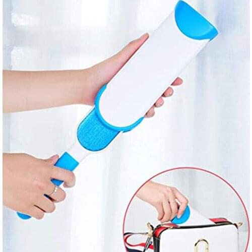 Practical Handheld Pet Hair Remover Travel Home Use Magic Lint Dust Brush Clothes Cleaning Hair Remover Blue