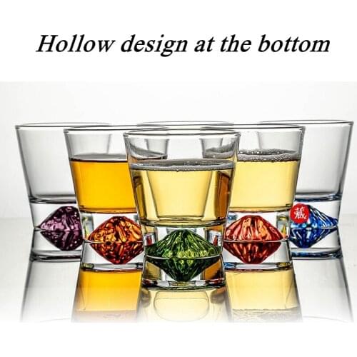 236ML Snow Mountain Volcano Cup Mount Fuji Sunset Red Tibetan Gold Colored Water Lead-free Glass Bar Whiskey Mountain Wine Cups