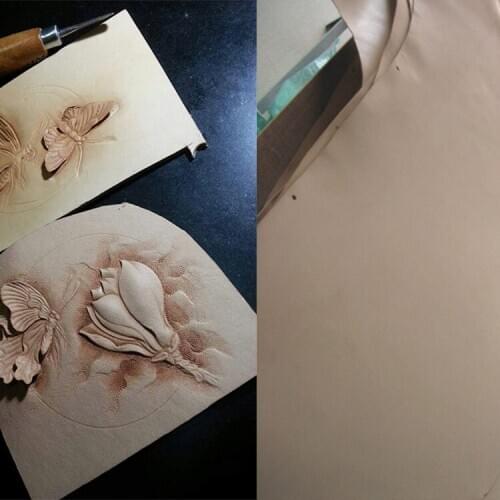 3.0mm-3.5mm Vegetable tanned leather High density and more oil real Cow leather Hand carved cow skin genuine leather