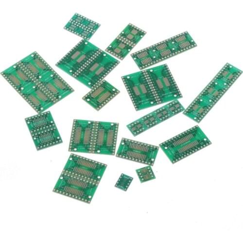 35pcs/7value5pcs PCB Board Kit SMD Turn to DIP SOP SSOP TSSOP SOT23 8 10 14 16 20 24 28 SMT to DIP Adapter Converter Plate