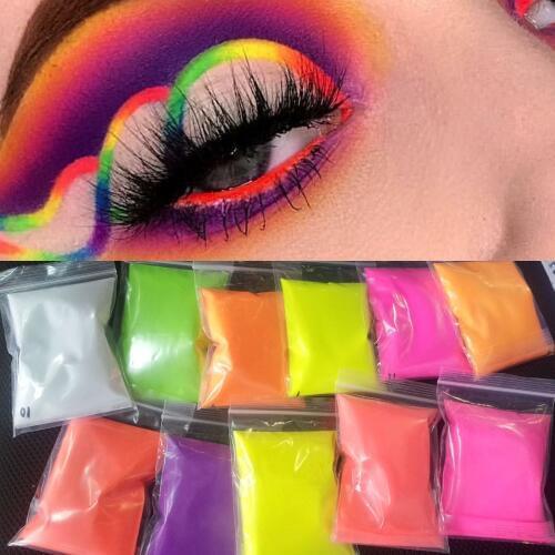 50 grams 12 colors Neon Pigment unicorn Nail Dust Ombre Neon Pigments Gradient Nail Art Glitter Powder Gradient Pigments,HJHJ214