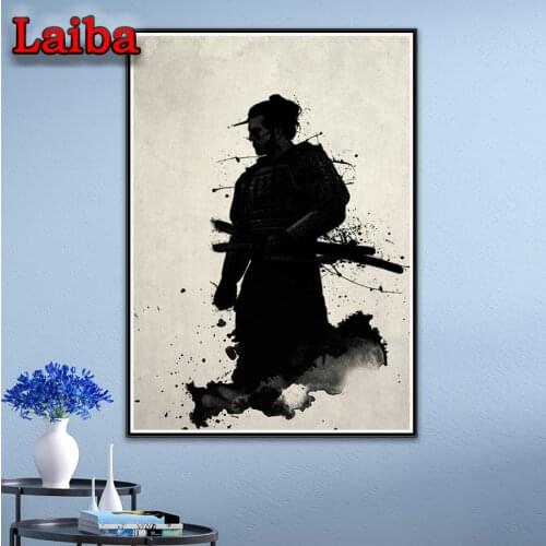 5d Diamond Painting Japanese Samurai Pictures full Square Round Rhinestone Diamond Embroidery Diamond Mosaic hobbies and crafts