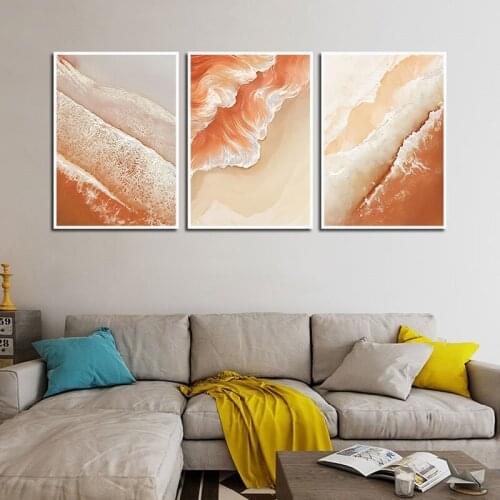 Abstract Sea Landscape Canvas Painting Scandinavian Style Posters and Prints Interior Room Home Decoration Photos Frameless