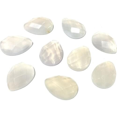 Natural Stone Opal Cabochon Beads Faceted Water drop shape No Hole Loose Beads For jewelry making DIY Ring accessories