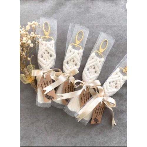 Cream Macrame Keychain (20 pcs)