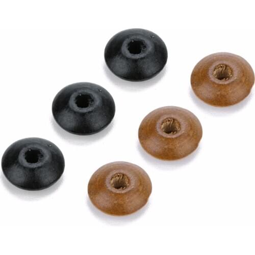 LOULEUR 100pcs/lot Black/Brown Color Natural Wooden Beads DIY Accessories Wholesale Abacus With Big Hole Bead For Jewelry Making