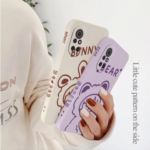 The Bear Rabbit Girl Phone Case For Huawei Nova8 8Pro 8SE Nova 7 7Pro 7SE 6 6se 5 5Pro 5Z 5I 5Ipro 5T 4 4E Silicone Cover
