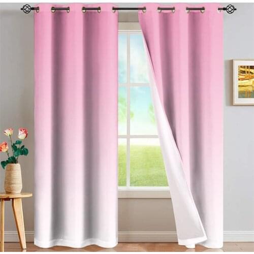 Colorful Curtains Gradual Solid Color Window Blackout Curtains for Home Bedroom Living Room Beautiful Decoration 2021 Rideaux