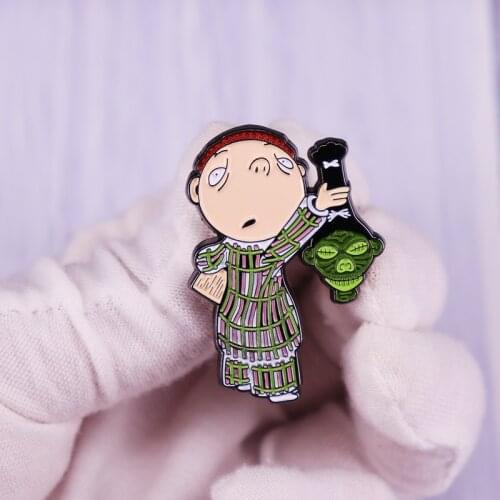Timmy With Shrunken Head Enamel Pin Brooch Christmas Nightmare Exquisite Badge Halloween Fashion Jewelry Gift