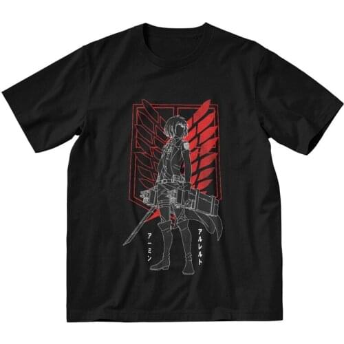 Shingeki No Kyojin Armin Arlert Tshirts Men Novelty Tee Tops Cotton T Shirt Short Sleeve Anime Attack On Titan T-shirts Gift