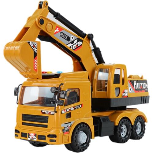 Large Size Engineering Toy Vehicle Children Gift Metal Diecast Model Car Set Truck Excavator Crane Mixer Cars Toys for Boys Kids