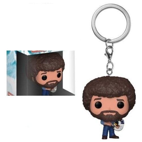 Funko Pop Pocket Keychain The Joy Of Painting Bob Ross Action Figure Toy