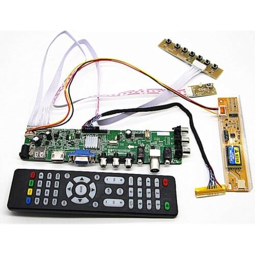 D3663LUA V56 V59 Universal DVB-T2/DVB-T LCD Digital TV Driver Board Kit for 14-inch 15.4-inch 30pin LVDS 1280x800 LCD Screen3663