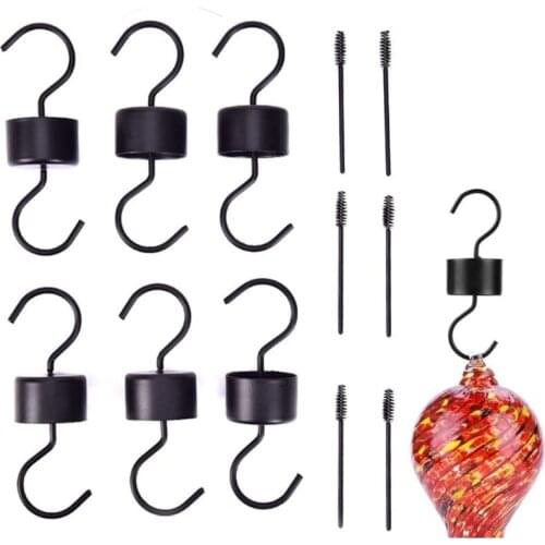 Hummingbird Feeder Insect Ant Moat Large Black Metal Hook Include Cleaning Brushes Insect Trap Strong Weight Bearing