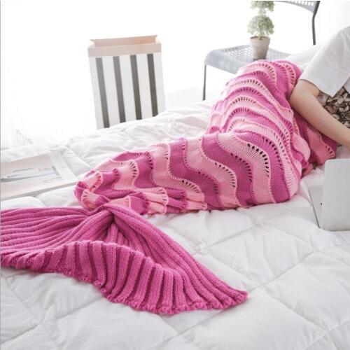 Marious Creative Mermaid Christmas Blanket Modern Soft Warm Nordic 95*195cm adult Blanket Super Soft Coverlet Home Blanket