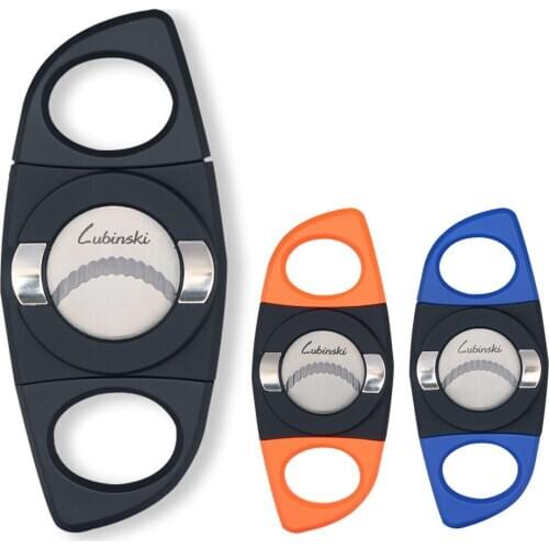 LUBINSKI Sharp Cigar Cutter Stainless Steel Cutter Knife Guillotine Double Blades Darts Type Portable Cutters Smoking Tool