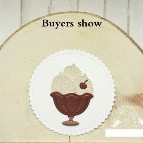 METAL CUTTING DIES 4pc ice cream summer sundae shape dies collage Scrapbook card album paper craft party decor stencils cuts