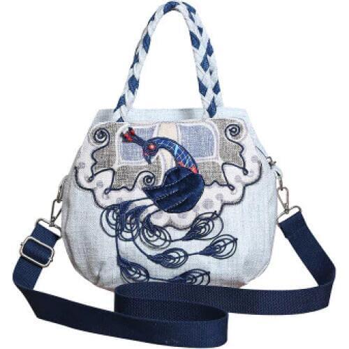 Fashion National String Appliques Women Small Handbags!Nice Animal Appliques Lady Shoulder&Crossbody bag All-match Shopping bags