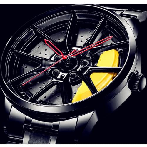 NIBOSI Men Wathes Cool Custom Design Sport Car Rim Hub Men Watch Waterproof Fashion Waterproof Male Wathces Relogio Masculino