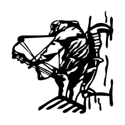 Car Stickers Funny Archery Fitness Decoration PVC Car Modeling Stickers High Quality Decals Waterproof Black/white,13cm*12cm