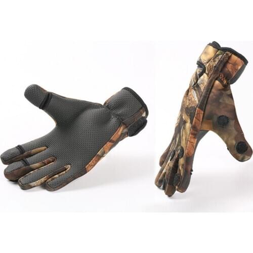 Gloves Unisex Three Finger Cut Warm Cycling Fishing Gloves Breathable Non Slip Mitten